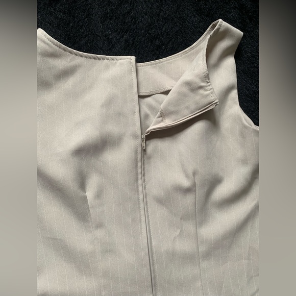 Vintage 90s Scarlett 2-Piece Ivory Dress Sz 6 100% Polyester PreOwned Made US - Picture 9 of 16